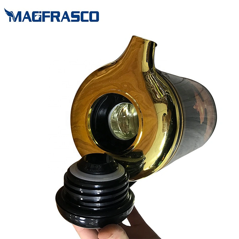 Dubai Saudi Arabic Press Button Silver Glass Refill Insulation Stainless Steel Thermos Coffee Pot
