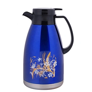 2020 hot selling 2L silver blue vacuum insulation coffee pot stainless steel double wall
