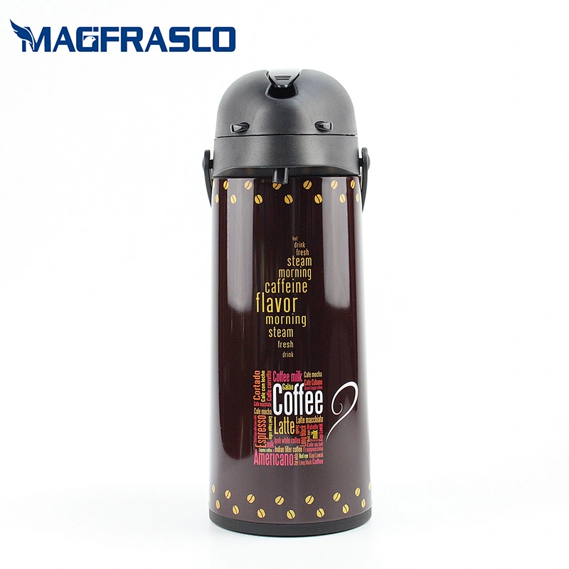 1.9L Sri Lanka Bangladesh Brown Tea Coffee Water Glass Refill Metal Thermal Coffee Thermos AirPot