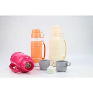1L 1.8L Travel Plastic Chile Nigeria Custom Logo Termos Vacuum Flask Coffee Thermos with Double Cups