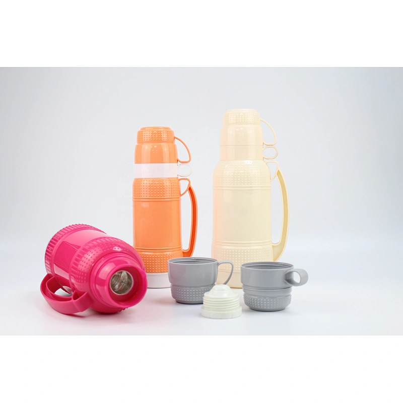 1L 1.8L Travel Plastic Chile Nigeria Custom Logo Termos Vacuum Flask Coffee Thermos with Double Cups