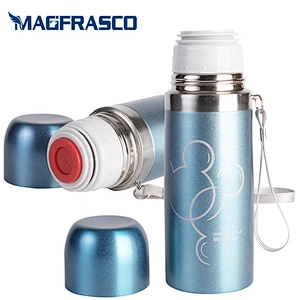 Factory Eco Friendly Mikey Keep Cold Hot Vacuum Double Wall Stainless Steel Bottle with Rope