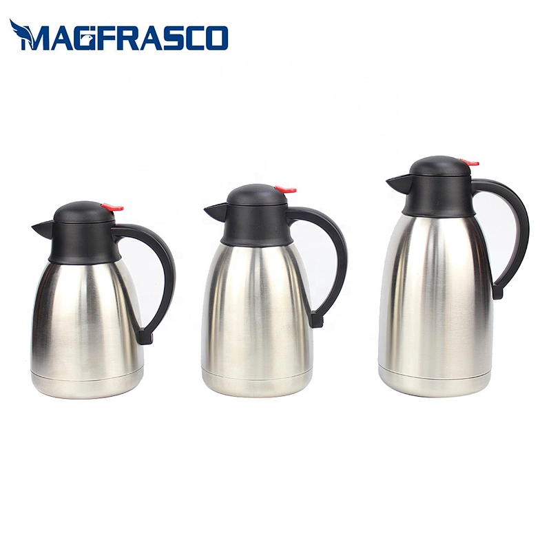 Silver Restaurant Hotel Inside Outside Stainless Steel Arabic Coffee Pot Tea Pot Thermos Vacuum Flask