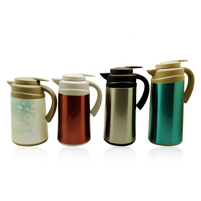 1L 1.3L 1.6L 1.9L custom wholesale double wall stainless steel coffee pot with glass liner