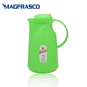 Pink blue new custom design insulated arabic dallah flask plastic vacuum coffee pot