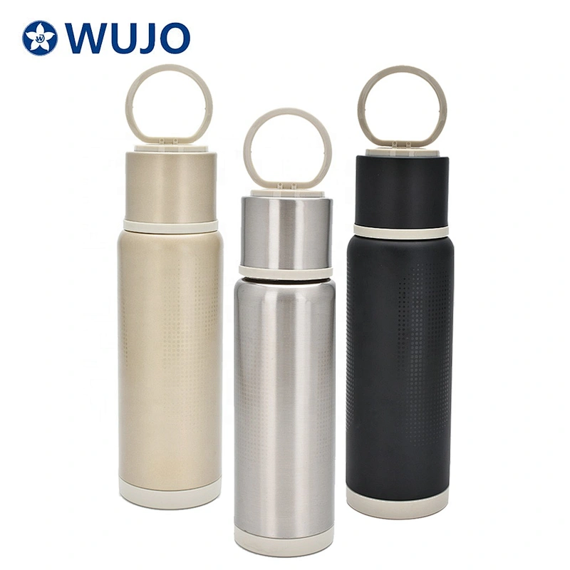 Magfrasco 350ml / 500ml silver black double wall thermos stainless steel