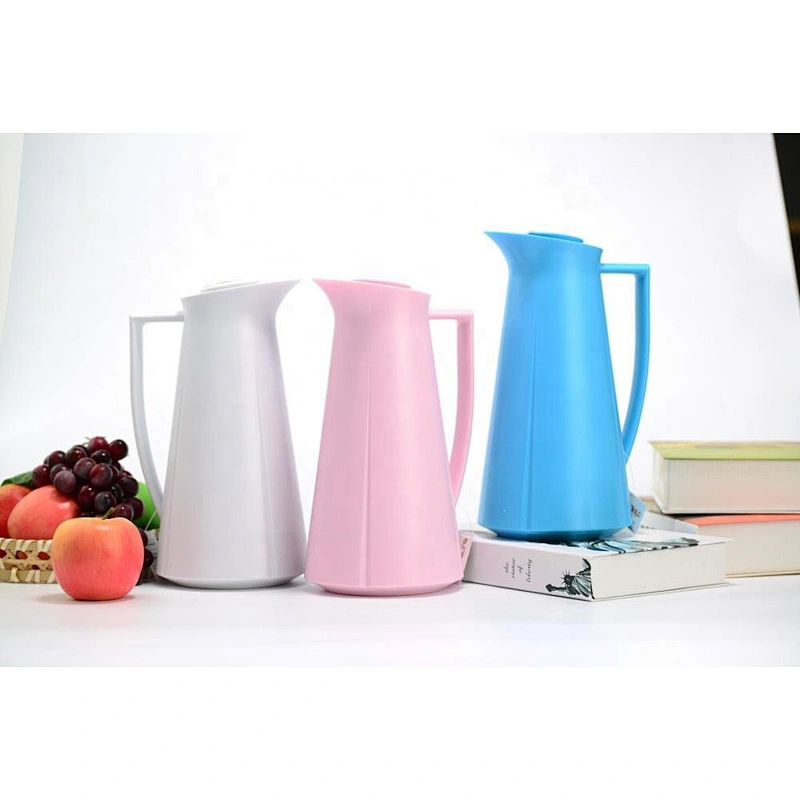manufacturer blue pink white plastic custom glass refill coffee pot vacuum flask