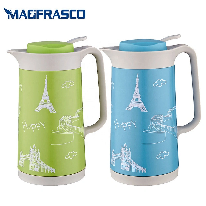 Factory Custom Multiple Color Shape Vacuum Flask Insulated Thermal Metal Coffee Pot with Glass Refill
