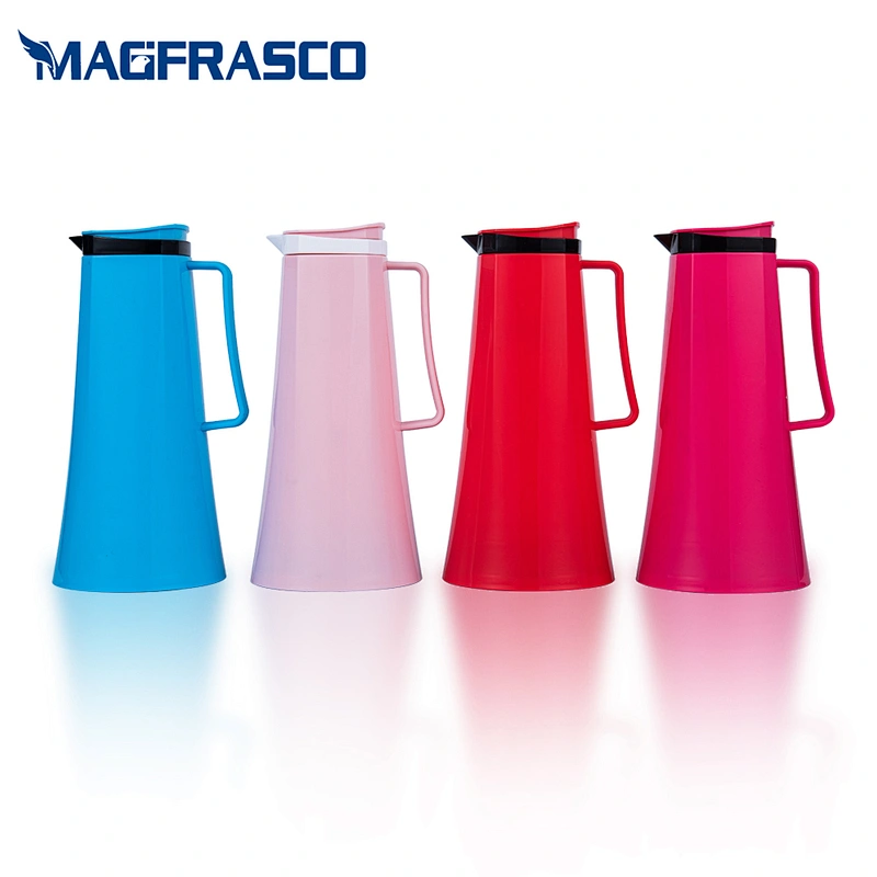 1L new design custom glass liner thermal insulation coffee thermos arabic plastic tea vacuum flask manufacturer