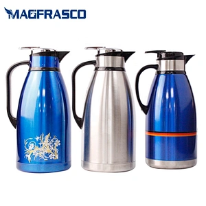 Factory OEM Free Design 2L 3L Blue Classical Good Price Arabic Coffee Pot Double Wall Stainless Steel
