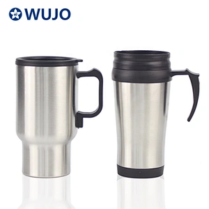 Magfrasco 450ml silver double wall stainless steel water bottle for car