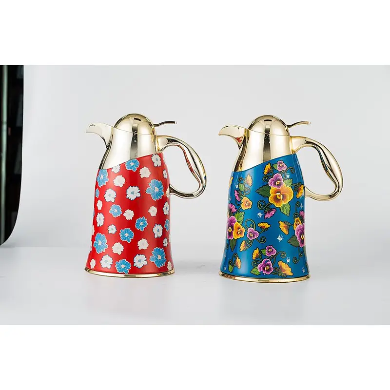 Factory High End Red Dubai Saudi Thermal Tea Thermos Vacuum Royal Arabic Coffee Pot Dallah