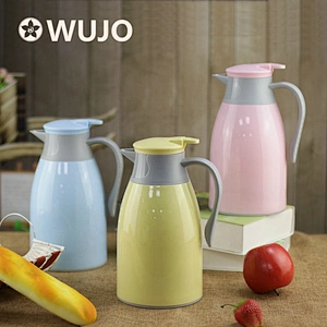 WUJO 1L 1.3L 1.6L 1.9L  glass refill vacuum insulated thermal tea and coffee pot