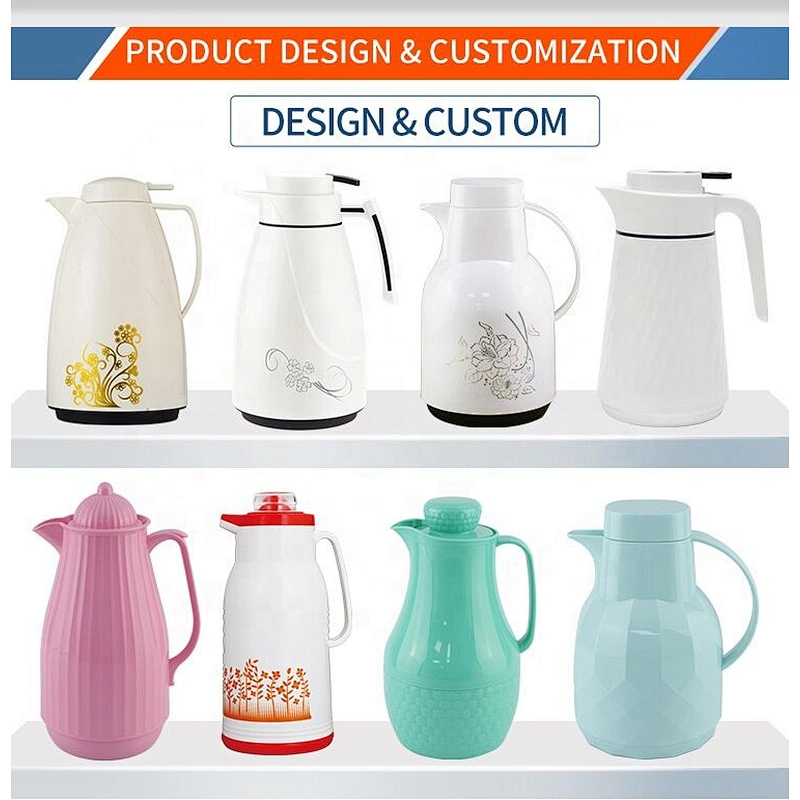 wholesale factory 0.5L 1L glass liner inner plastic body hot cold water flask vacuum thermo jug