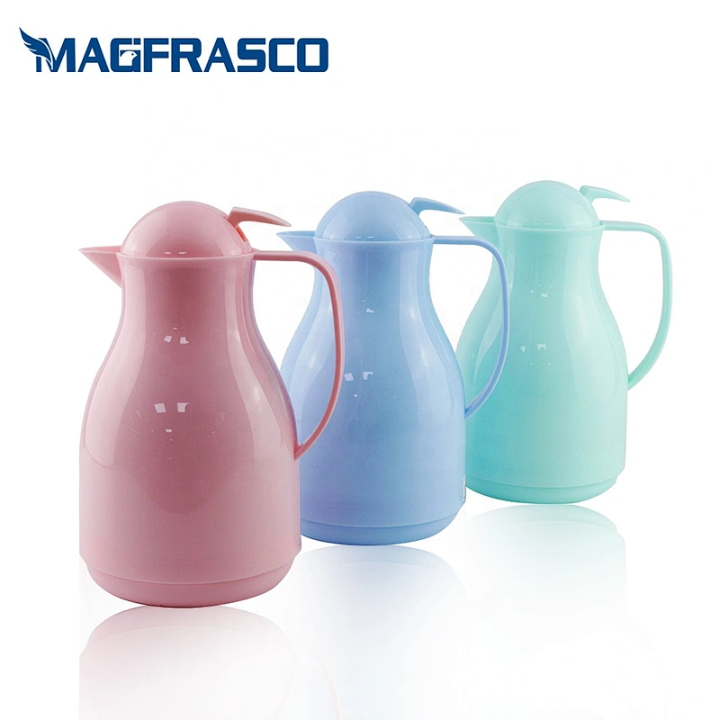 New high quality glass liner inner arabic plastic thermal coffee hot water flask thermo vacuum insulated jug