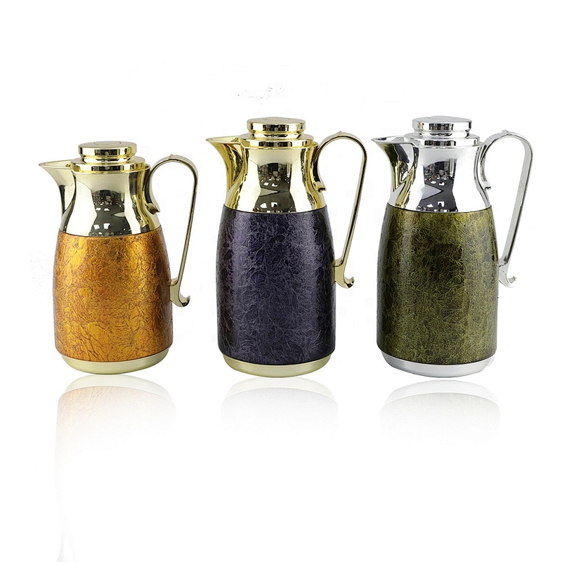 Wholesale Royal High End Jebena Ethiopian Thermal Vacuum Thermos Tea Dallah Arabic Coffee Pot with Glass Liner