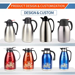 MAGFRASCO restaurant airline commercial dubai arabic silver thermal tea double wall stainless steel coffee pot