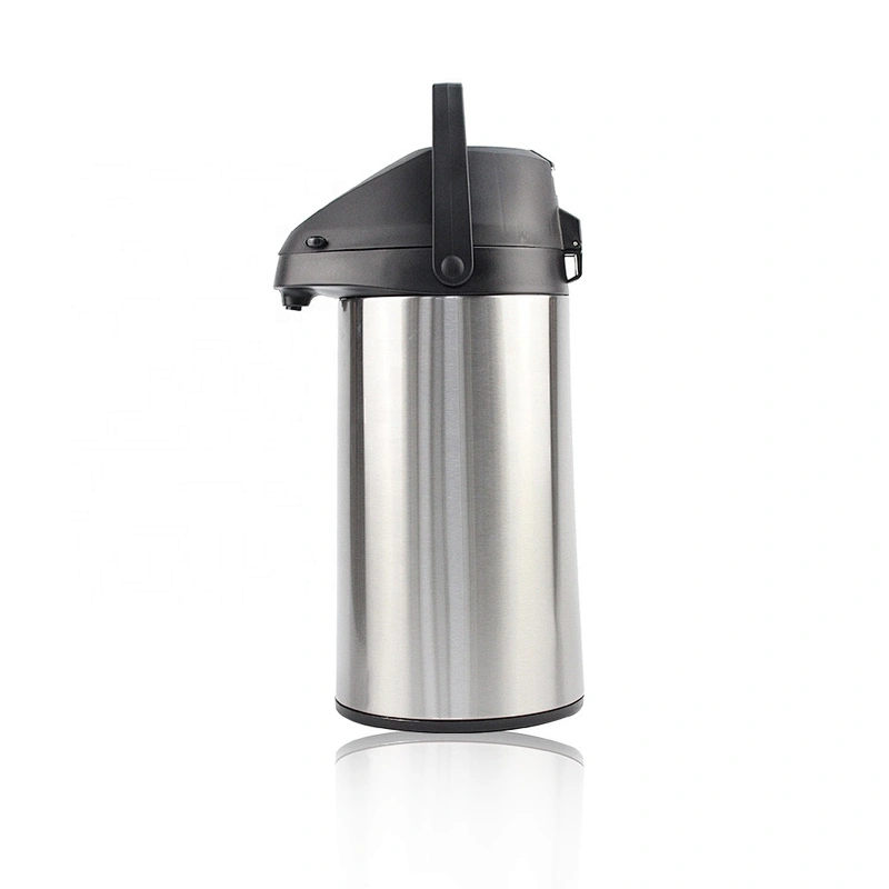 WUJO  3L glass refill  stainless steel hot cold coffee water air pump pot  thermos flask manufacturing