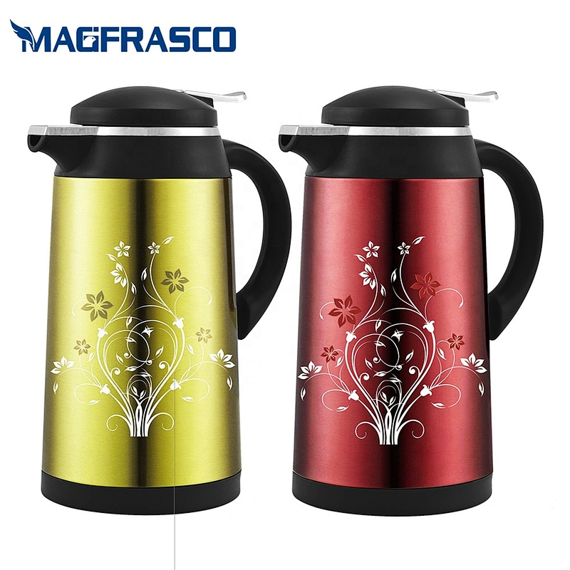 Wholesale Dallah Coffee Thermos Insulated Thermal  Glass Refill Vacuum Flask with Stainless Steel Body