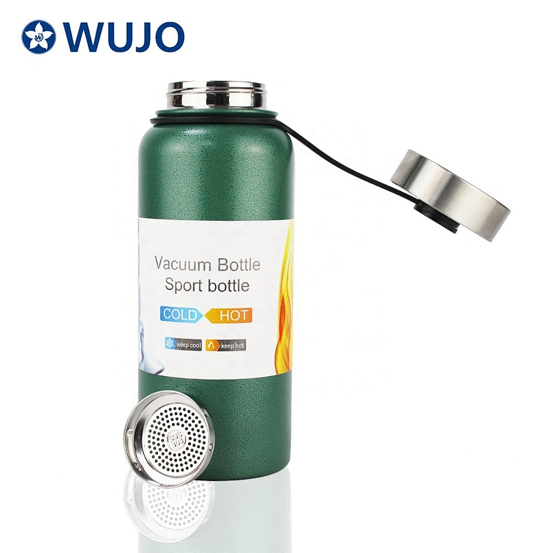 China gym sports custom hot cold thermos  termos coffee milk bpa free thermal stainless steel water bottle