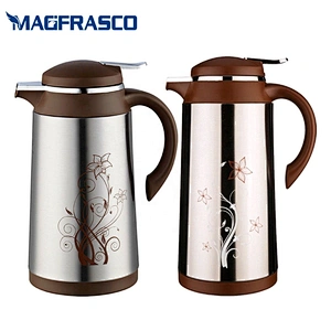 Wholesale Dallah Coffee Thermos Insulated Thermal  Glass Refill Vacuum Flask with Stainless Steel Body