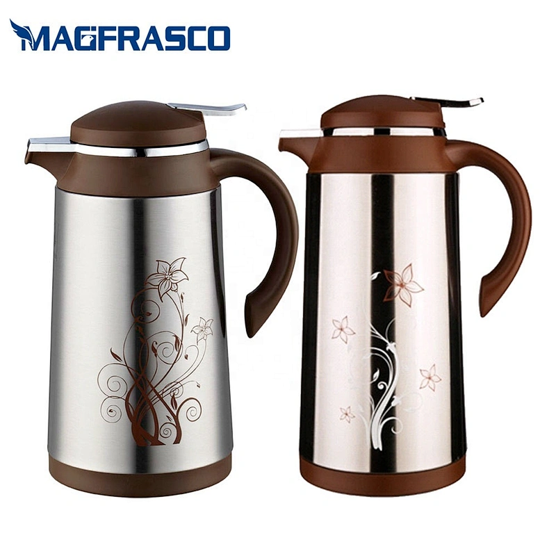 Wholesale Dallah Coffee Thermos Insulated Thermal  Glass Refill Vacuum Flask with Stainless Steel Body