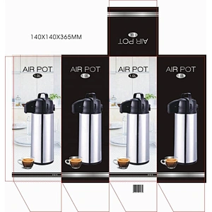 1.9L Dual Head Vacuum Thermal Pump Dispenser Stainless Steel Double Air Pressure Coffee Pot