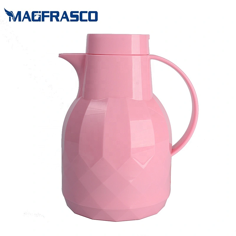 FDA 1L 1.5L 2L Hot Cold Thermal Vacuum Plastic Yemen Coffee Pots with Glass Refill Inner