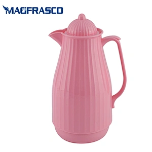 Factory Eco Friendly Vacuum Flask Thermal Insulation Arabic Plastic Coffee Pot with Glass Liner