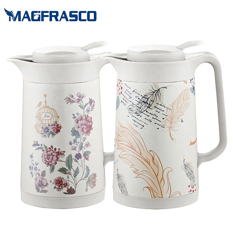 Factory Custom Multiple Color Shape Vacuum Flask Insulated Thermal Metal Coffee Pot with Glass Refill