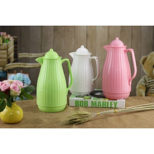 FDA SGS 0.5L 1L Belly Small  Yemen  Arabic Thermos BPA Free Plastic Vacuum Flask  with Glass Refill