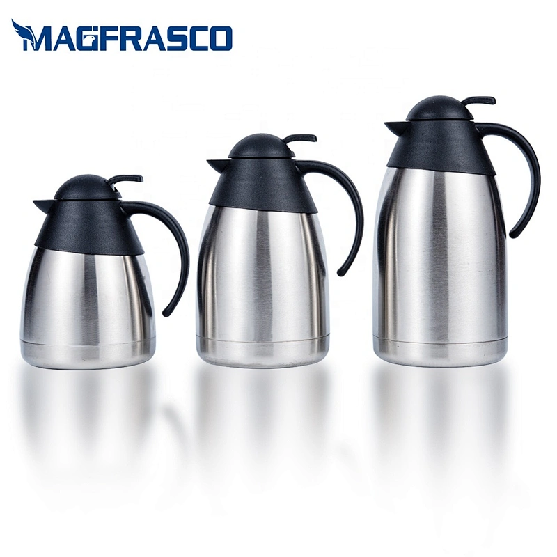 MAGFRASCO restaurant airline commercial dubai arabic silver thermal tea double wall stainless steel coffee pot