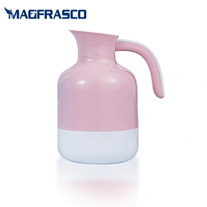 New design eco friendly custom insulated vacuum tea flask coffee plastic thermos with glass liner