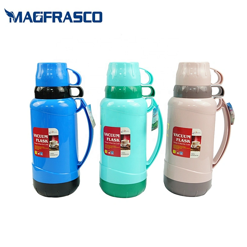 1L 1.8L Factory Wholesale Termos Stanley Plastic Vacuum Tea Coffee Thermos with Two Cups for Travel