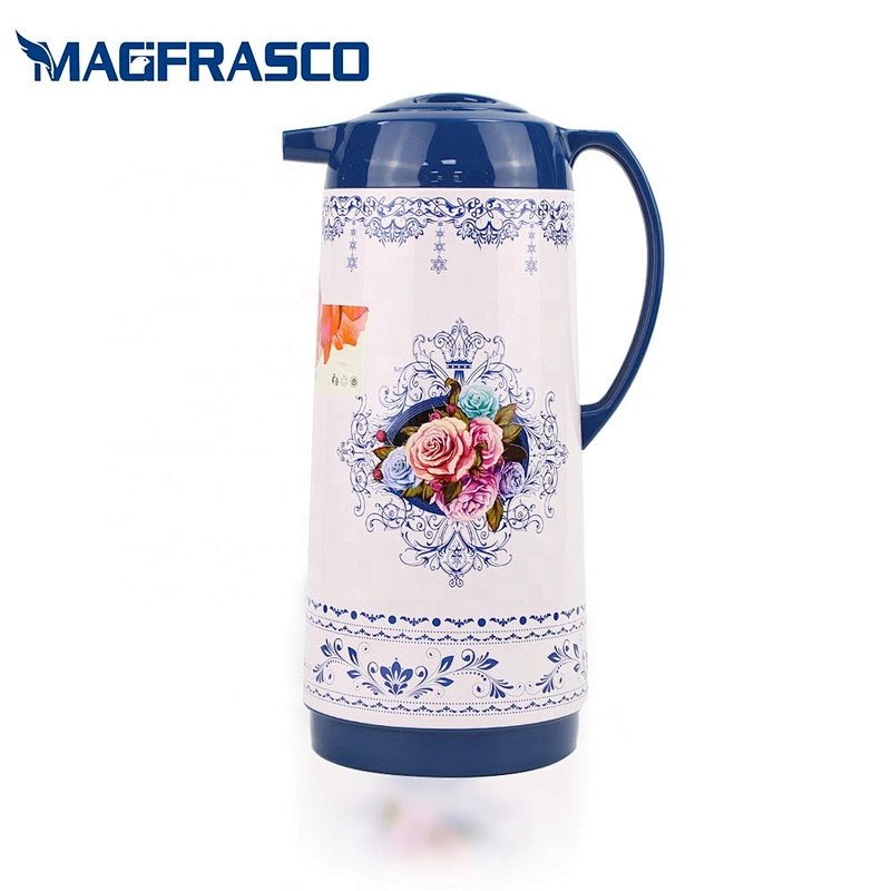 China Factory SGS 1L 1.3L 1.6L 1.9L Metal Body Tea Thermos Vacuum Dallah Coffee Pot with Glass Refill