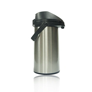 WUJO 3L wholesale best selling silver stainless steel glass liner coffee dispenser thermos