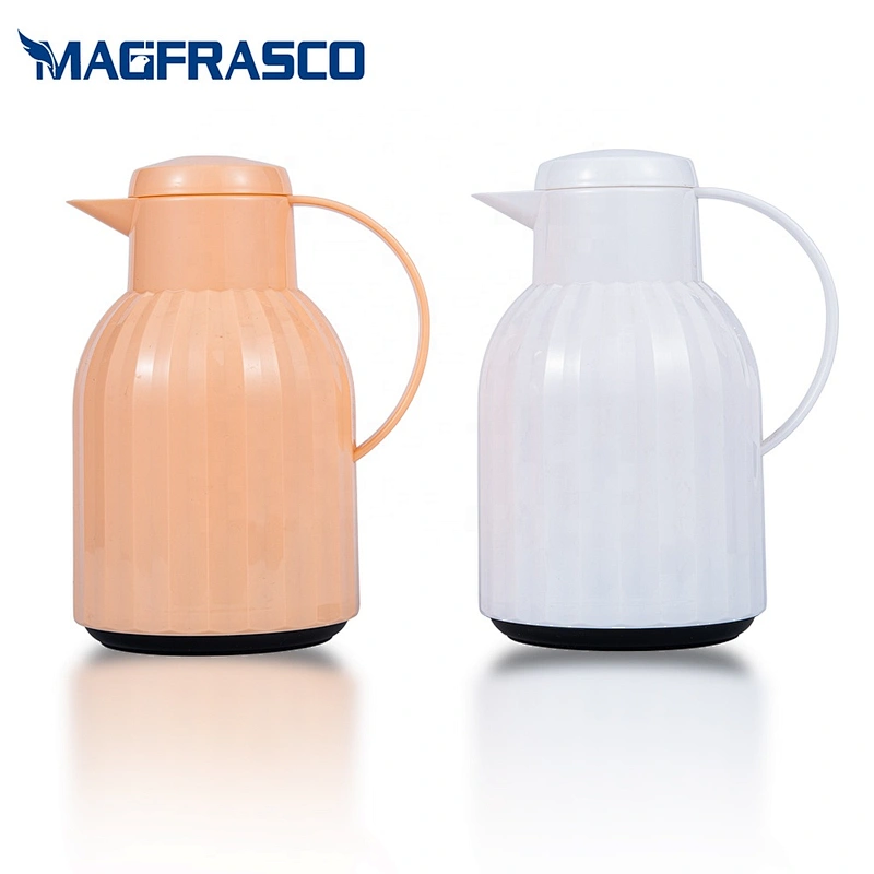 Factory Chinese Thermos 1L 1.5L Arab Plastic Body Flask Turkish Coffee Pot  with Glass Inner