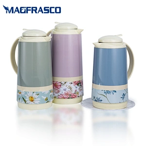 1L 1.3L 1.6L 1.9L Iron Body Flowering Insulated Thermos Glass Refill Customized Vacuum Flasks with Handgrip