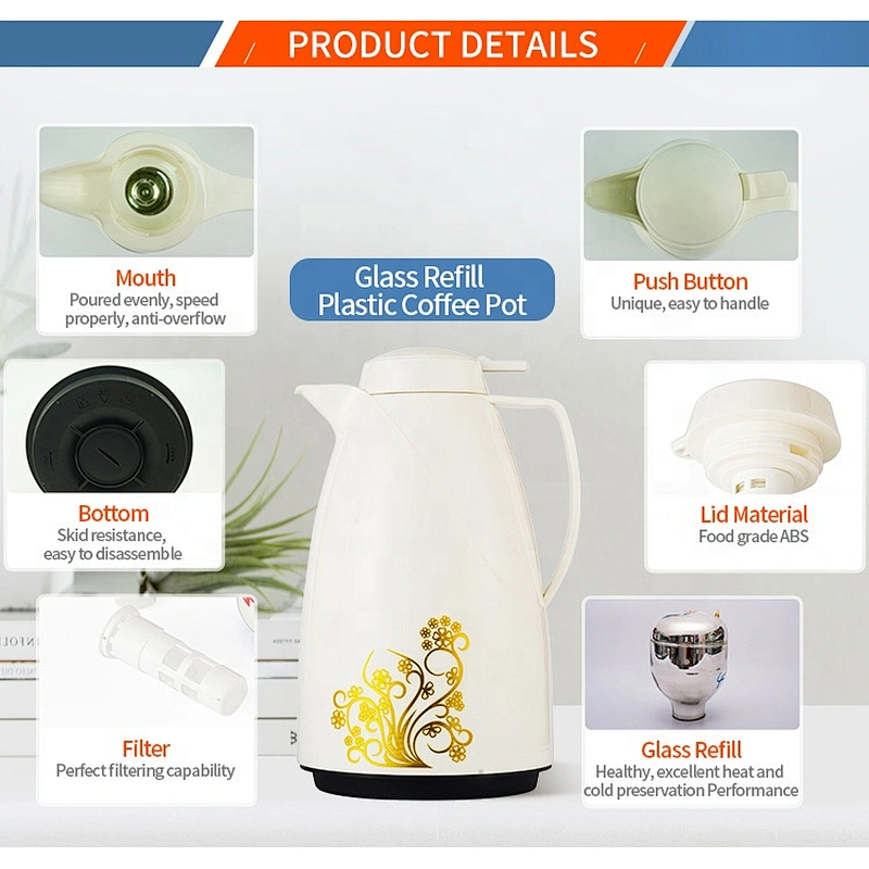 Magfrasco China thermos  coffee pot glass refill  plastic flasks vacuum