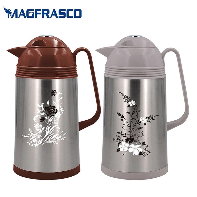 Bulk Sale Eco Friendly OEM Glass Refill Arabic Stainless Steel Coffee Pot with Custom Decal