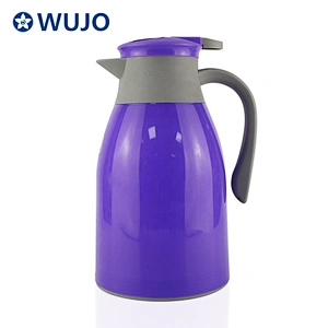 Best selling 1 liter purple glass liner hot drink tea water plastic thermos arabic coffee flask
