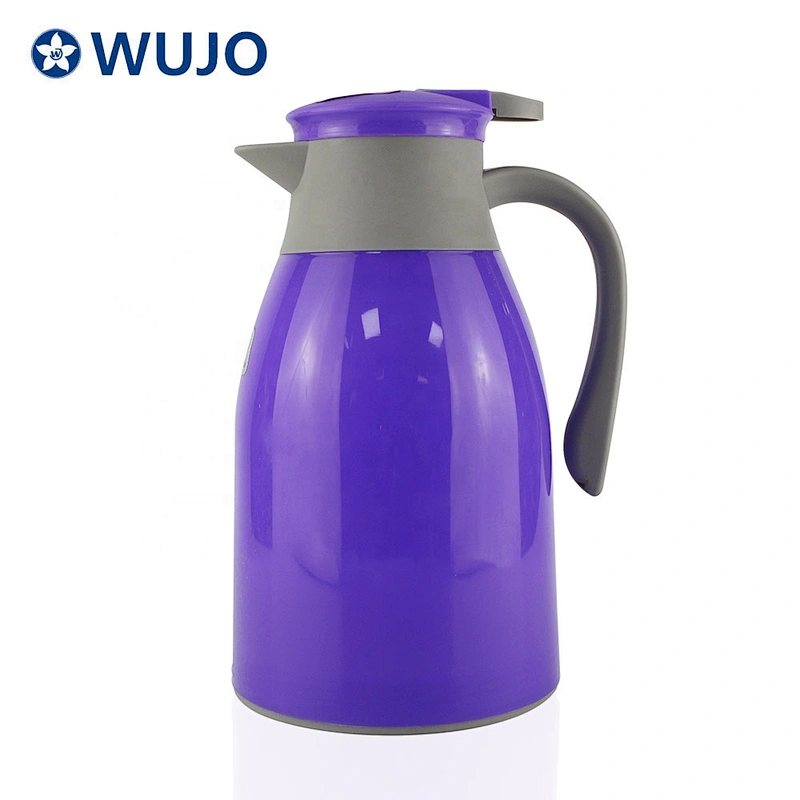 Best selling 1 liter purple glass liner hot drink tea water plastic thermos arabic coffee flask