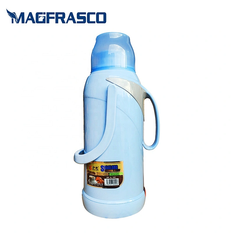 3.2L  3200ml pink blue nigeria kenya hot water thermal coffee tea  plastic vacuum flask glass inner