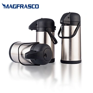 Factory Big Capacity Chile Brazil Pump Dispenser Stainless Steel Double Insulated Air Pressure Coffee Pot