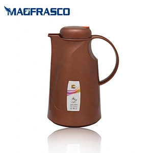 Pink blue new custom design insulated arabic dallah flask plastic vacuum coffee pot
