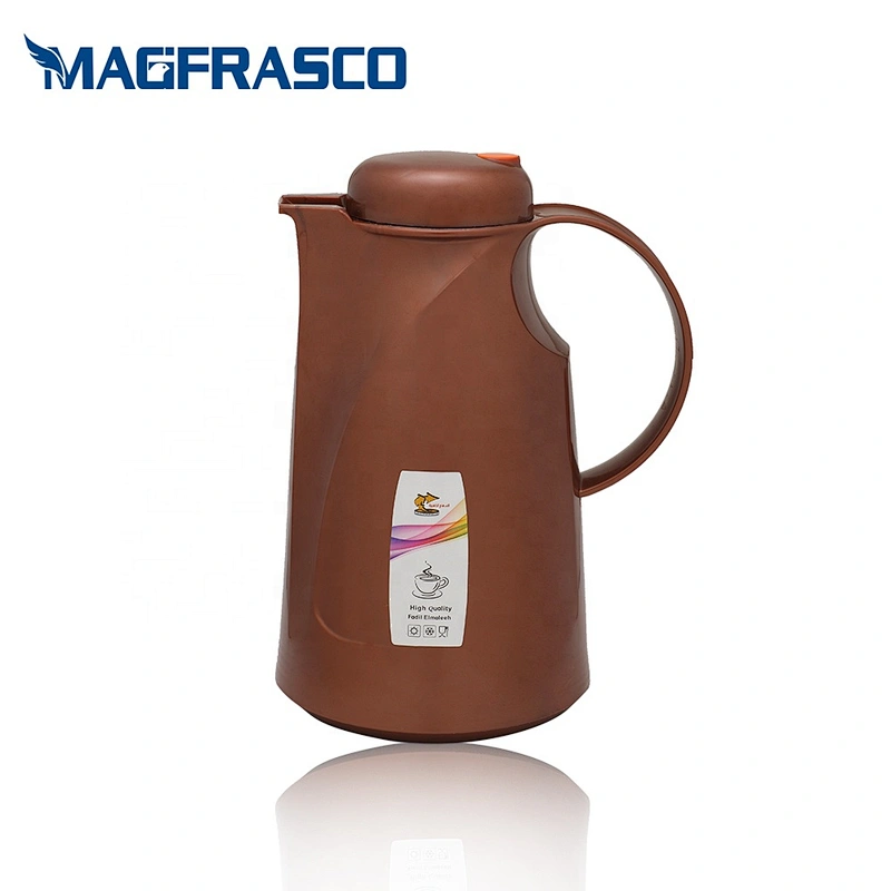 Pink blue new custom design insulated arabic dallah flask plastic vacuum coffee pot
