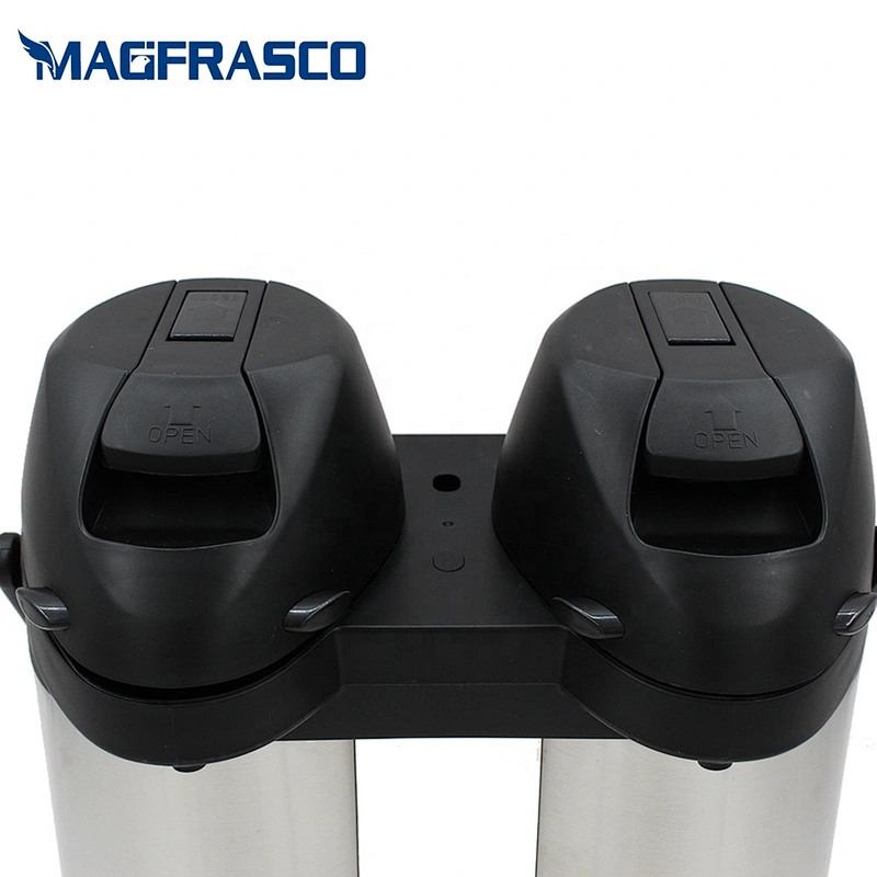 1.9L Dual Head Vacuum Thermal Pump Dispenser Stainless Steel Double Air Pressure Coffee Pot