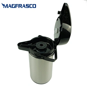 1L 1.9L wholesale  stainless steel body glass liner air pump coffee thermos airpot flask