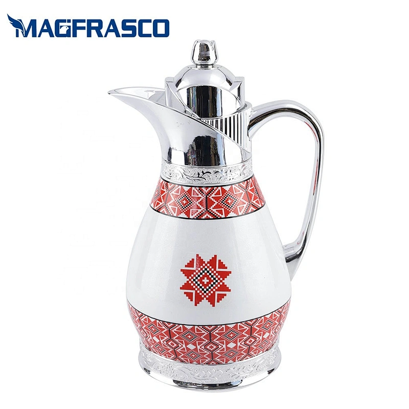 Factory China High End Non Stick  Personalized Arabic Yemen Saudi Copper Brass Thermos Tea Coffee Pot with Glass Liner
