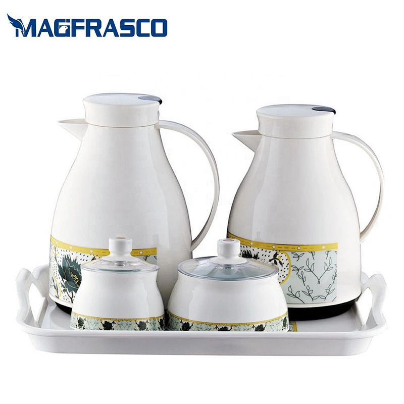 WUJO 0.5L 1L 2L glass liner thermos vacuum jug plastic coffee pot leak-proof vacuum flask